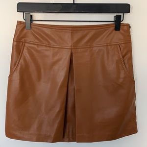 Tan Leather Skirt
